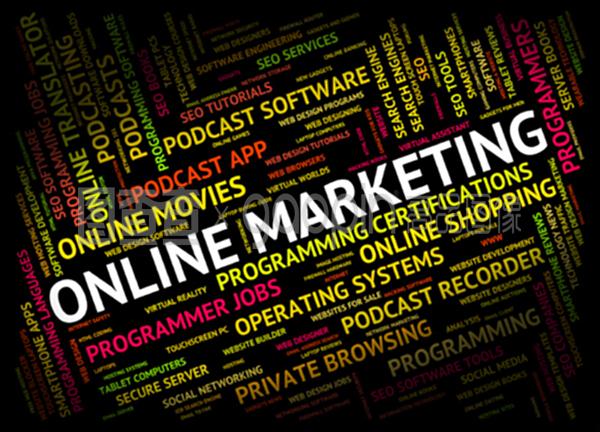 在線營銷顯示全球網(wǎng)絡和推廣